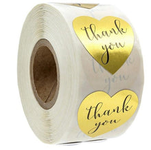 Pink Paper Label Stickers Gold Thank You Sticker Scrapbooking 500pcs for Wedding Gift Card Business Packaging Stationery Sticker