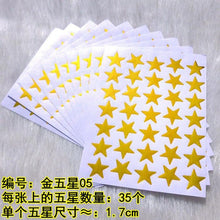 10 Sheets/Pack Of Children'S Gold-Plated Award Glitter Stickers Mother Teacher Praise Label Award Five-Pointed Star Love Sticker