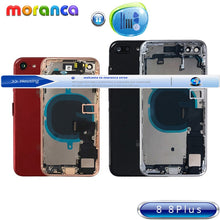 Full Housing for IPhone 8  8Plus Plus Back Glass Battery Door Rear Cover Middle Frame Chassis + Flex Cable Assembly Replacement