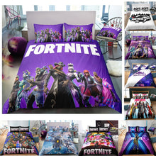 3D Cartoon Bedding Suit Fortnites Quilt Cover Fortress Night Printed Bed Spead Child Bedroom Bed Duvet Cover Bedclothes 3pcs Set