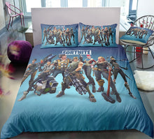 3D Cartoon Bedding Suit Fortnites Quilt Cover Fortress Night Printed Bed Spead Child Bedroom Bed Duvet Cover Bedclothes 3pcs Set