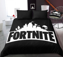 3D Cartoon Bedding Suit Fortnites Quilt Cover Fortress Night Printed Bed Spead Child Bedroom Bed Duvet Cover Bedclothes 3pcs Set