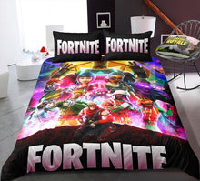 3D Cartoon Bedding Suit Fortnites Quilt Cover Fortress Night Printed Bed Spead Child Bedroom Bed Duvet Cover Bedclothes 3pcs Set