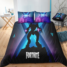 3D Cartoon Bedding Suit Fortnites Quilt Cover Fortress Night Printed Bed Spead Child Bedroom Bed Duvet Cover Bedclothes 3pcs Set