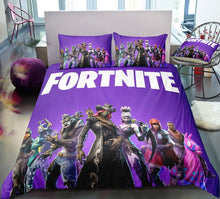 3D Cartoon Bedding Suit Fortnites Quilt Cover Fortress Night Printed Bed Spead Child Bedroom Bed Duvet Cover Bedclothes 3pcs Set