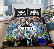 3D Cartoon Bedding Suit Fortnites Quilt Cover Fortress Night Printed Bed Spead Child Bedroom Bed Duvet Cover Bedclothes 3pcs Set