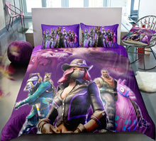 3D Cartoon Bedding Suit Fortnites Quilt Cover Fortress Night Printed Bed Spead Child Bedroom Bed Duvet Cover Bedclothes 3pcs Set