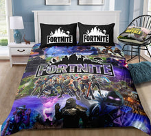 3D Cartoon Bedding Suit Fortnites Quilt Cover Fortress Night Printed Bed Spead Child Bedroom Bed Duvet Cover Bedclothes 3pcs Set