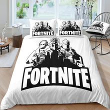 3D Cartoon Bedding Suit Fortnites Quilt Cover Fortress Night Printed Bed Spead Child Bedroom Bed Duvet Cover Bedclothes 3pcs Set