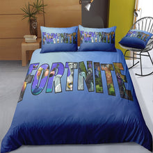 3D Cartoon Bedding Suit Fortnites Quilt Cover Fortress Night Printed Bed Spead Child Bedroom Bed Duvet Cover Bedclothes 3pcs Set
