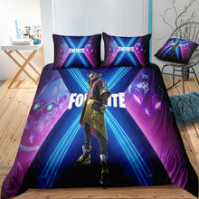 3D Cartoon Bedding Suit Fortnites Quilt Cover Fortress Night Printed Bed Spead Child Bedroom Bed Duvet Cover Bedclothes 3pcs Set
