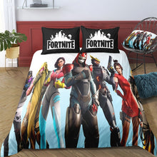 3D Cartoon Bedding Suit Fortnites Quilt Cover Fortress Night Printed Bed Spead Child Bedroom Bed Duvet Cover Bedclothes 3pcs Set