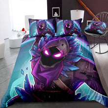 3D Cartoon Bedding Suit Fortnites Quilt Cover Fortress Night Printed Bed Spead Child Bedroom Bed Duvet Cover Bedclothes 3pcs Set
