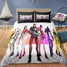 3D Cartoon Bedding Suit Fortnites Quilt Cover Fortress Night Printed Bed Spead Child Bedroom Bed Duvet Cover Bedclothes 3pcs Set
