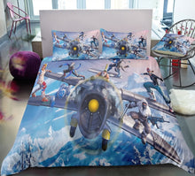 3D Cartoon Bedding Suit Fortnites Quilt Cover Fortress Night Printed Bed Spead Child Bedroom Bed Duvet Cover Bedclothes 3pcs Set