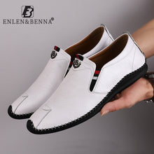 Luxury Brand Men Shoes Casual Cow Leather Rubber Men Shoes Loafers Slip on Breathable Adult Mens Flat Shoes Genuine Leather 2020