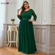 Wedding Party Dress Plus Size Ever Pretty Elegant A Line O Neck Three Quarter Sleeve Long Lace Mother Of The Bride Dresses 2020