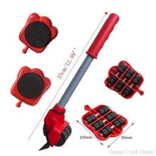 Furniture Mover Tool Transport Lifter Heavy Stuffs Moving 4 Wheeled Roller with 1 Bar Set D23 19 Dropship