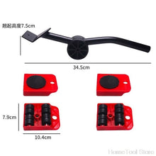 Furniture Mover Tool Transport Lifter Heavy Stuffs Moving 4 Wheeled Roller with 1 Bar Set D23 19 Dropship