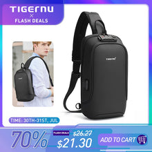 Tigernu New Men Bag USB Charging Chest Bag RFID High Quality Splashproof Chest Bag Outdoor Male Bags Short Trip Messenger Bags