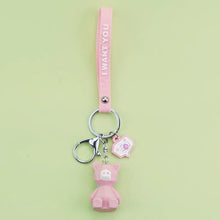 Creative Cartoon Geometric Faceted Dinosaur Panda Doll Keychain Couple Car Key Chain Backpack Hanging Gift