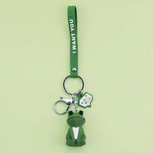 Creative Cartoon Geometric Faceted Dinosaur Panda Doll Keychain Couple Car Key Chain Backpack Hanging Gift