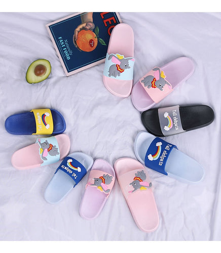 Slipper Women's Dumbo Parent and Child Drag New Style Summer Indoors and Outdoors Cute Dormitory Home Bathroom Anti-slip Sandals