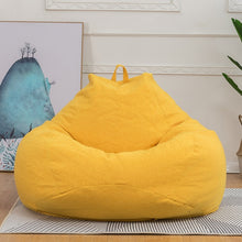 Comfortable Lazy Sofas Cover Chairs without Filler Linen Cloth Lounger Seat Bean Bag Pouf Puff Couch Tatami Living Room S/M/L