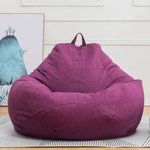 Comfortable Lazy Sofas Cover Chairs without Filler Linen Cloth Lounger Seat Bean Bag Pouf Puff Couch Tatami Living Room S/M/L