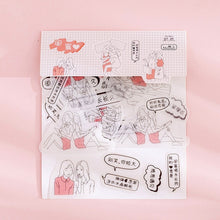 80 pcs/bag Japanese Stationery Stickers Cute Cat Sticky Paper Kawaii PVC Diary Bear sticker For Decoration Diary Scrapbooking