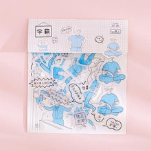 80 pcs/bag Japanese Stationery Stickers Cute Cat Sticky Paper Kawaii PVC Diary Bear sticker For Decoration Diary Scrapbooking