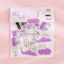 80 pcs/bag Japanese Stationery Stickers Cute Cat Sticky Paper Kawaii PVC Diary Bear sticker For Decoration Diary Scrapbooking