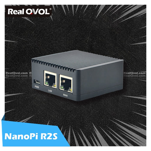 RealQvol FriendlyELEC NanoPi R2S Dual Gbps Ethernet Gateways Support OpenWrt LEDE System V2ray Ssr Linux Board Rockchip RK3328