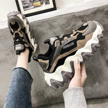 Women Chunky Sneakers Platform Thick Sole Ladies Casual Vulcanize Shoes Web Celebrity Dad female fashion Lady Sneakers Designer