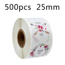500pcs/roll  Thank You Stickers Handmade Sticker Circle Stationery thank you for your order  Seal Labels thank you sticker