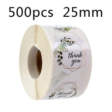 500pcs/roll  Thank You Stickers Handmade Sticker Circle Stationery thank you for your order  Seal Labels thank you sticker