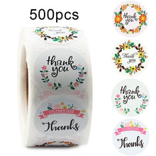 500pcs/roll  Thank You Stickers Handmade Sticker Circle Stationery thank you for your order  Seal Labels thank you sticker