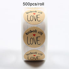 500pcs/roll  Thank You Stickers Handmade Sticker Circle Stationery thank you for your order  Seal Labels thank you sticker