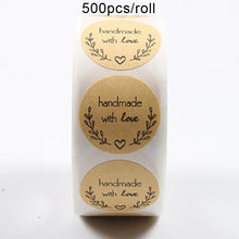 500pcs/roll  Thank You Stickers Handmade Sticker Circle Stationery thank you for your order  Seal Labels thank you sticker