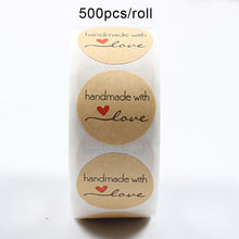 500pcs/roll  Thank You Stickers Handmade Sticker Circle Stationery thank you for your order  Seal Labels thank you sticker