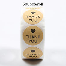500pcs/roll  Thank You Stickers Handmade Sticker Circle Stationery thank you for your order  Seal Labels thank you sticker