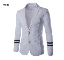 2015 New Arrival Top Suit Jacket For Men Fashion Metal Buckle Slim Fit Men Suits Blazer Patchwork Two Buttons Blazers Jacket