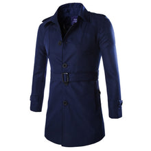 2015 Autumn Fashion Long Trench Coat Men Single Breasted Casual Outerwear Coat Men's Jackets Windbreaker Trench Coat 5 Colors