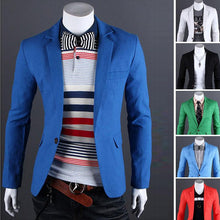 2015 New Arrival Single Button Leisure Blazers Men Male Fashion Slim Fit Casual Men Suit  Solid Blazer Dress Clothing  6 Colors