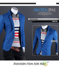 2015 New Arrival Single Button Leisure Blazers Men Male Fashion Slim Fit Casual Men Suit  Solid Blazer Dress Clothing  6 Colors