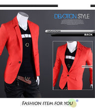 2015 New Arrival Single Button Leisure Blazers Men Male Fashion Slim Fit Casual Men Suit  Solid Blazer Dress Clothing  6 Colors