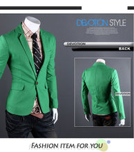 2015 New Arrival Single Button Leisure Blazers Men Male Fashion Slim Fit Casual Men Suit  Solid Blazer Dress Clothing  6 Colors