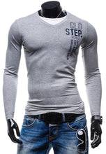 2015 New men's casual slim fit t shirt fashion printing Long SleeveT-shirt