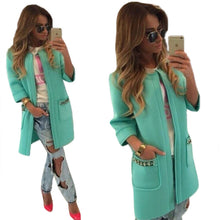 2016 Autumn Women Long Coat Open Stitch Trench Coat for Women Fashion Chaquetas Mujer Trench