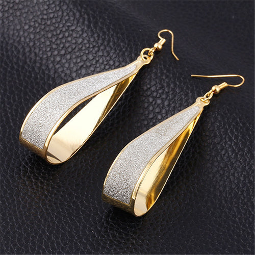 2016 Hot Selling Earings Fashion Jewelry Korean Trend  Rock Club Frosted Water Drop Earrings Jewelry Wedding Earrings